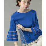 《6色展開》シアーボーダーフレアスリーブニット【洗濯機洗い可】 | OPAQUE.CLIP | 詳細画像36