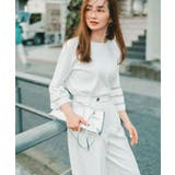 《6色展開》シアーボーダーフレアスリーブニット【洗濯機洗い可】 | OPAQUE.CLIP | 詳細画像2