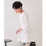 ランタンスリーブペプラムデザインニット【洗濯機洗い可/抗ピル】 | OPAQUE.CLIP | 詳細画像1