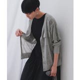 グレー(012) | ポケットシアーニットカーディガン【洗濯機洗い可】 | OPAQUE.CLIP