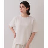 ストレッチジャカード2WAYリボントップス/セットアップ対応可【洗濯機洗い可】 | OPAQUE.CLIP | 詳細画像1