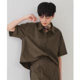 ブラウン(044) | シャツオールインワン【洗濯機洗い可】 | OPAQUE.CLIP