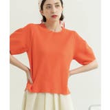 オレンジ(066) | カーブスリーブニット【UV/洗濯機洗い可】 | OPAQUE.CLIP