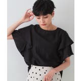 ブラック(019) | フリルスリーブブラウス【洗濯機洗い可】 | OPAQUE.CLIP