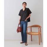 アシンメトリーフリルブラウス【洗濯機洗い可】 | OPAQUE.CLIP | 詳細画像2