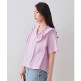 アシンメトリーフリルブラウス【洗濯機洗い可】 | OPAQUE.CLIP | 詳細画像5