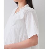 アシンメトリーフリルブラウス【洗濯機洗い可】 | OPAQUE.CLIP | 詳細画像18