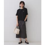 刺繍ロゴワイドシルエットTシャツ【洗濯機洗い可】 | OPAQUE.CLIP | 詳細画像10
