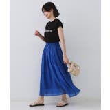 麻混シアーギャザーフレアスカート【洗濯機洗い可】 | OPAQUE.CLIP | 詳細画像31 