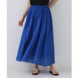 麻混シアーギャザーフレアスカート【洗濯機洗い可】 | OPAQUE.CLIP | 詳細画像38 