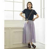 麻混シアーギャザーフレアスカート【洗濯機洗い可】 | OPAQUE.CLIP | 詳細画像9 