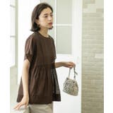 麻混シアーペプラムブラウス【洗濯機洗い可】 | OPAQUE.CLIP | 詳細画像10 