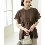 麻混シアーペプラムブラウス【洗濯機洗い可】 | OPAQUE.CLIP | 詳細画像11 