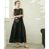 麻混シアーギャザーティアードワンピース【洗濯機洗い可】 | OPAQUE.CLIP | 詳細画像2 