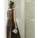 麻混シアーギャザーティアードワンピース【洗濯機洗い可】 | OPAQUE.CLIP | 詳細画像11 