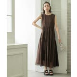 麻混シアーギャザーティアードワンピース【洗濯機洗い可】 | OPAQUE.CLIP | 詳細画像13 