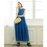 麻混シアーギャザーティアードワンピース【洗濯機洗い可】 | OPAQUE.CLIP | 詳細画像22 