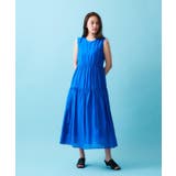 麻混シアーギャザーティアードワンピース【洗濯機洗い可】 | OPAQUE.CLIP | 詳細画像28 