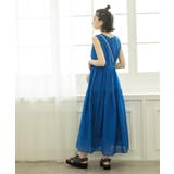 ブルー(093) | 麻混シアーギャザーティアードワンピース【洗濯機洗い可】 | OPAQUE.CLIP