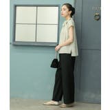 《丈が選べる SS LLサイズ》美脚ストレッチイージーワイドパンツ | OPAQUE.CLIP | 詳細画像3 