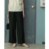 ブラック(019) | 《丈が選べる SS LLサイズ》美脚ストレッチイージーワイドパンツ | OPAQUE.CLIP