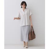 《5色展開 SS LLサイズ》スキッパー金ボタンブラウス | OPAQUE.CLIP | 詳細画像37