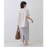 《5色展開 SS LLサイズ》スキッパー金ボタンブラウス | OPAQUE.CLIP | 詳細画像38