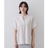 《5色展開 SS LLサイズ》スキッパー金ボタンブラウス | OPAQUE.CLIP | 詳細画像62