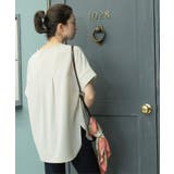 《5色展開 SS LLサイズ》スキッパー金ボタンブラウス | OPAQUE.CLIP | 詳細画像5