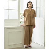 《5色展開 SS LLサイズ》スキッパー金ボタンブラウス | OPAQUE.CLIP | 詳細画像20