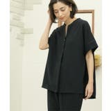 《5色展開 SS LLサイズ》スキッパー金ボタンブラウス | OPAQUE.CLIP | 詳細画像22