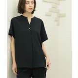 《5色展開 SS LLサイズ》スキッパー金ボタンブラウス | OPAQUE.CLIP | 詳細画像24