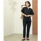 《5色展開 SS LLサイズ》スキッパー金ボタンブラウス | OPAQUE.CLIP | 詳細画像28