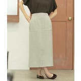 《美人百花掲載》ストレッチリネンライクタイトスカート【洗濯機洗い可】 | OPAQUE.CLIP | 詳細画像6 