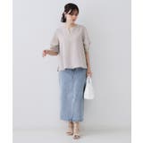 リネンライクキーネックタックスリーブブラウス【洗濯機洗い可 吸水速乾 接触冷感】 | OPAQUE.CLIP | 詳細画像16