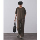 ラメストライプイージーワイドパンツ セットアップ可【洗濯機洗い可 防シワ | OPAQUE.CLIP | 詳細画像30 