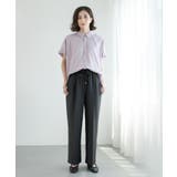 ラメストライプイージーワイドパンツ セットアップ可【洗濯機洗い可 防シワ | OPAQUE.CLIP | 詳細画像1 