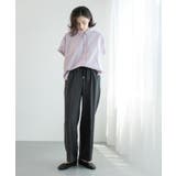 ラメストライプイージーワイドパンツ セットアップ可【洗濯機洗い可 防シワ | OPAQUE.CLIP | 詳細画像2 