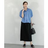 ラメストライプイージーナロースカート セットアップ可【洗濯機洗い可 防シワ | OPAQUE.CLIP | 詳細画像8