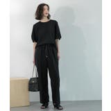 ラメストライプタックスリーブブラウス セットアップ可【洗濯機洗い可 防シワ | OPAQUE.CLIP | 詳細画像17 