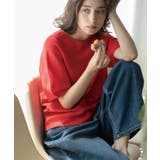 レッド(062) | ガーターボリュームスリーブニット【UVケア/洗濯機洗い可】 | OPAQUE.CLIP