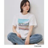 ホワイト(101) | 風景イラストプリントTシャツ | OPAQUE.CLIP