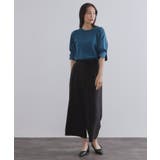 サッシュリボン付きラップデザインパンツ【洗濯機洗い可】 | OPAQUE.CLIP | 詳細画像3 