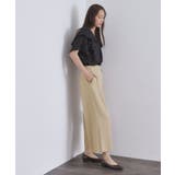 サッシュリボン付きラップデザインパンツ【洗濯機洗い可】 | OPAQUE.CLIP | 詳細画像9 