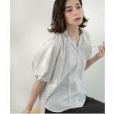 シアーフリルネックブラウス【洗濯機洗い可】 | OPAQUE.CLIP | 詳細画像1