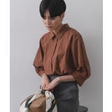 ブラウン(043) | 切替フォルムシャツ【洗濯機洗い可】 | OPAQUE.CLIP