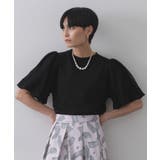 ブラック(019) | バルーンスリーブニット【洗濯機洗い可】 | OPAQUE.CLIP