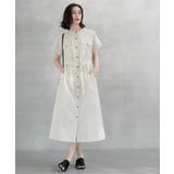 グレージュ(050) | ダブルポケットシャツワンピース【洗濯機洗い可】 | OPAQUE.CLIP