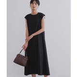 ブラック(019) | カットソーフレアワンピース【接触冷感/洗濯機洗い可】 | OPAQUE.CLIP