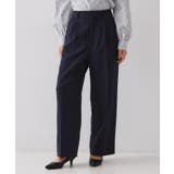 ネイビー(094) | ≪通勤・セレモニーセットアップ対応≫ ワイドパンツダブルクロス【洗濯機OK】 | OPAQUE.CLIP